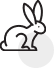 Ohne Tierversuche entwickelt & getestet - Symbol mit Hase für Cruelty Free 100% Production 